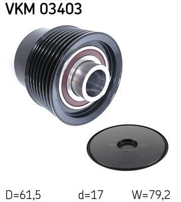 Polia do alternador SKF ref. VKM 03403